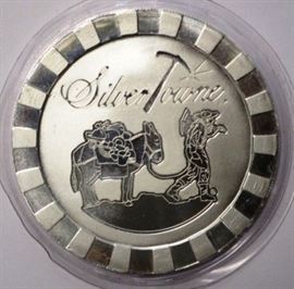 Silver Towne 5oz. Poker Chip 