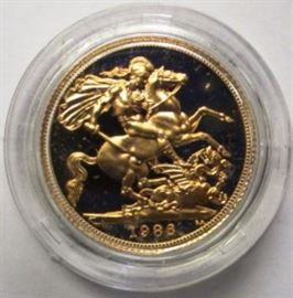 1986 Gold Proof Sovereign Pound  