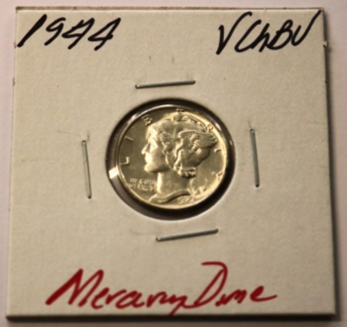 1944 Mercury silver dime