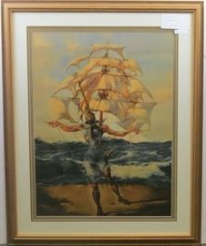 The Ship giclee by Salvador Dali