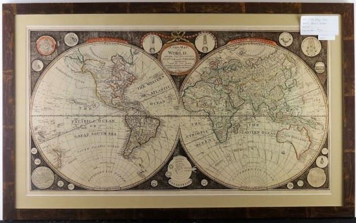 1799 World map by Thomas Kitchen