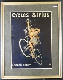Cycles Sirius vintage poster
