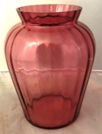 Pilgrim large cranberry vase