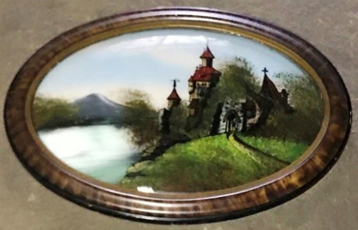 Reverse painting on bubble glass