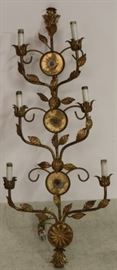 Gilded wall sconce