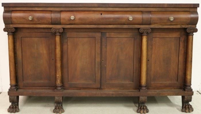 Period Empire claw foot sideboard