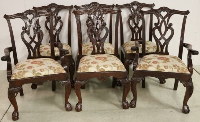 Nice set Chippendale dining chairs