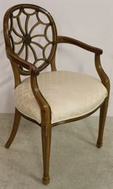 Spider web back accent chair