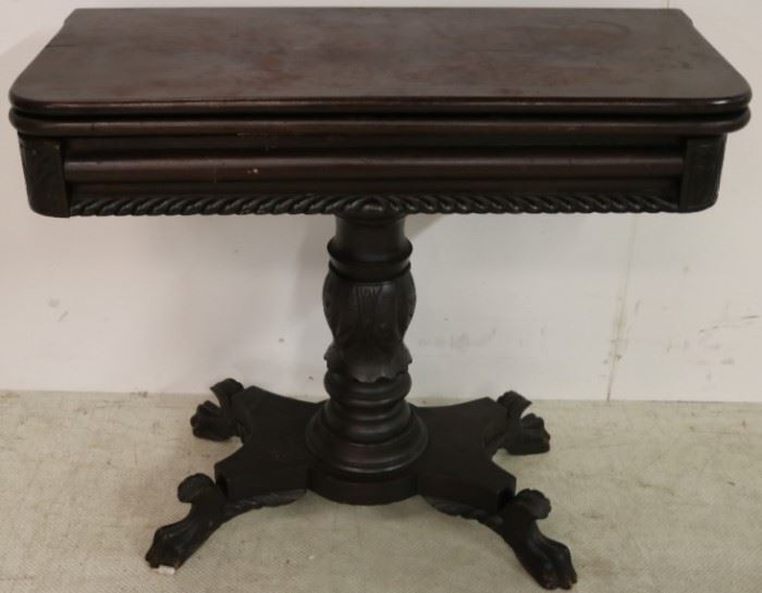 Acanthus carved game table