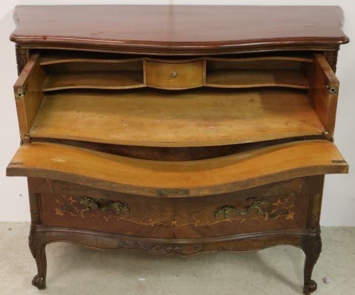 French inlaid bachelor desk