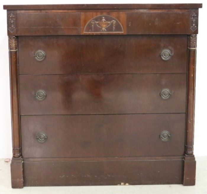Urn adorned matching pair chests