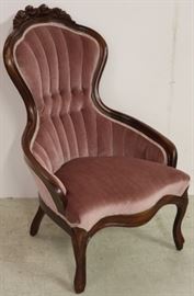 Victorian rose carved chair