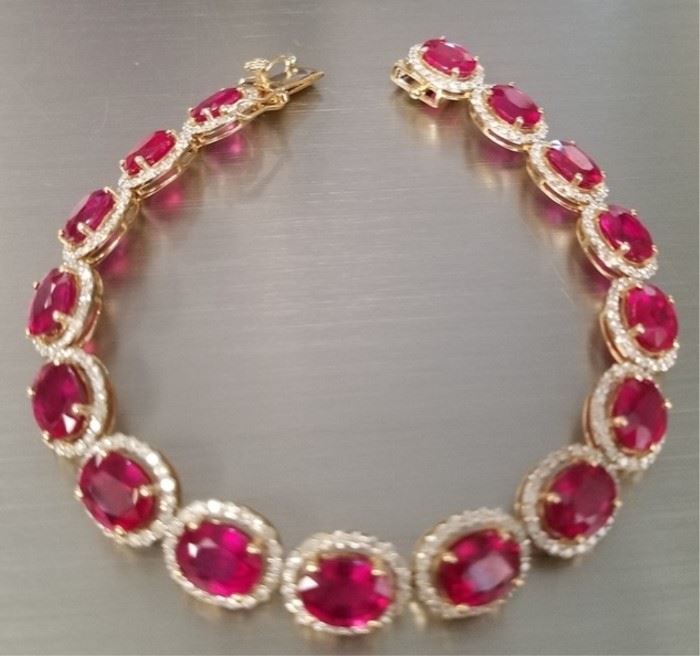 Ruby & diamond bracelet App $11,090