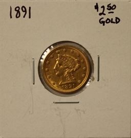 1891 $2.50 Gold piece