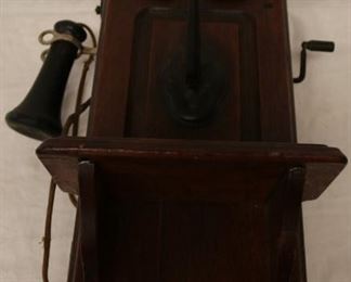 Vintage oak wall phone