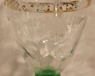 Signed Hawkes etched vase