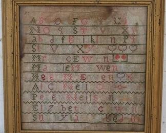19th Century needlepoint sampler