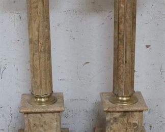 Matching pair marble pedestals