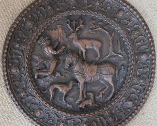 Black forest carved plaque