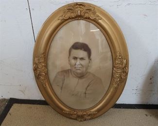 Vintage bubble glass frame