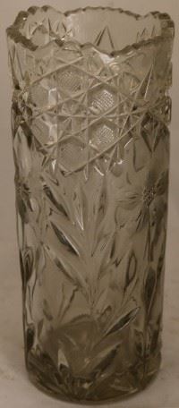 Cut glass vase