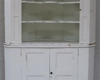 Painted corner cupboard