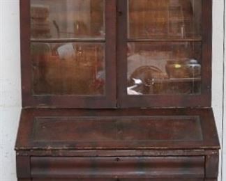 19th Century bookcase top secretary