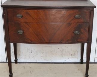 Bookmatched server in mahogany