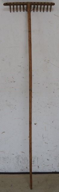 Wooden rake