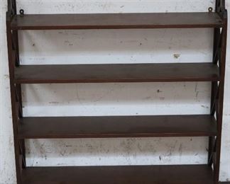 Mahogany hanging shelf