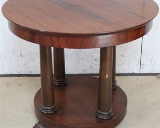 Empire table on paw feet
