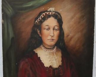 Oil on canvas portrait