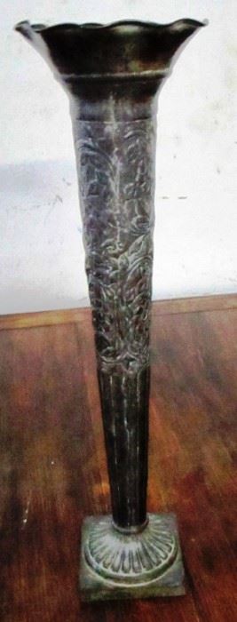 English silver trumpet vase