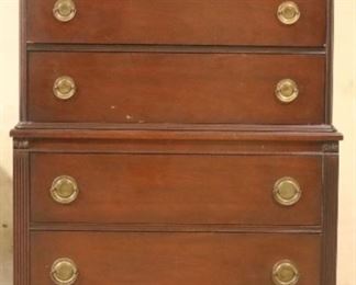 Mahogany chest on chest