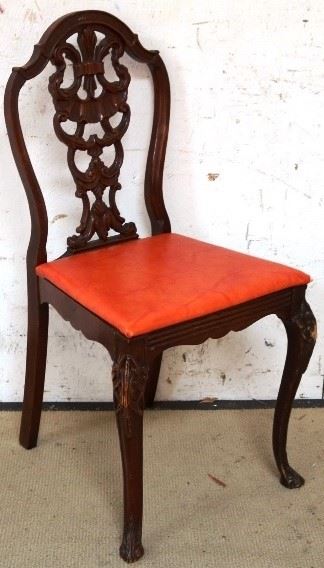 Rosewood carved side chair