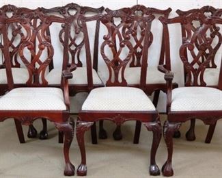 Set of Chippendale dining chairs