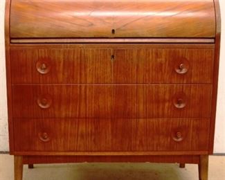 Mid century cylinder secretary
