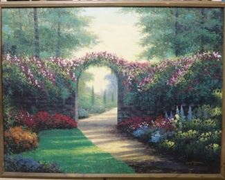 Evan Mitchell painted of garden