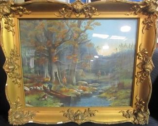 Print in gilded frame