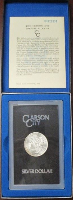 Uncirculated Carson City silver dollar