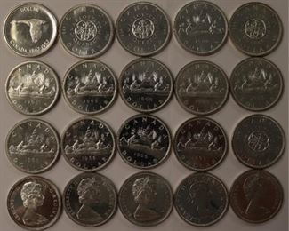 Canadian silver dollars