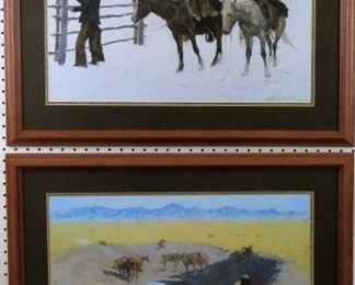 Fall of the Cowboy / Fight for the Waterhole by Frederic Remingon