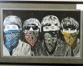 Beatle's Bandana's Giclee by Graffiti Artists Banksy