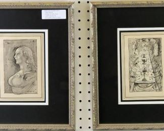 1945 Illustrations from the maze by Salvador Dali COA on back