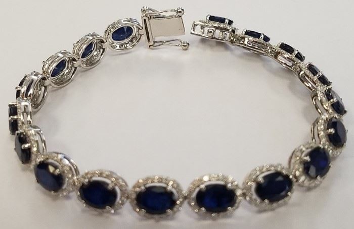 14K Sapphire & diamond bracelet