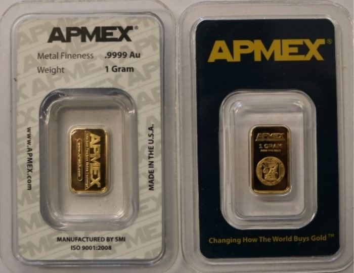 1 Gram Carded gold bar