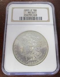 1883-O MS63 Morgan dollar