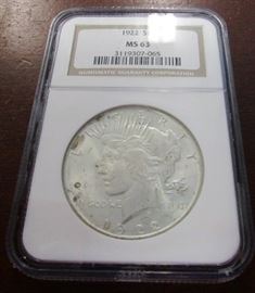 1922 MS63 Peace dollar