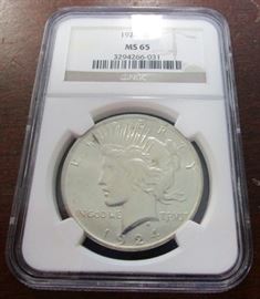 1924 MS65 Peace dollar