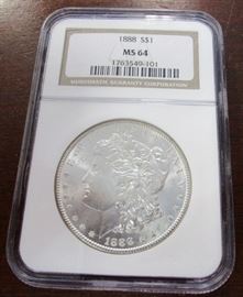 1888 MS64 Morgan dollar